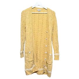 Chanel Langer Cardigan mit Gürtel Golden