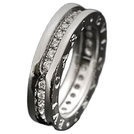 Bulgari Ring White Gold Full Diamond Size White