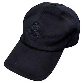 Loro Piana Boné de beisebol em cashmere Storm System azul marinho Azul