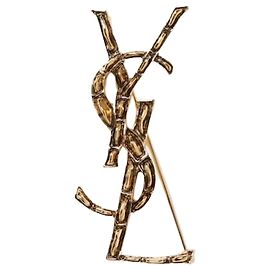 Saint Laurent Spilla Coccodrillo D'oro