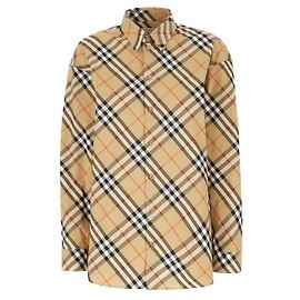 Burberry Check Cotton Shirt Brown
