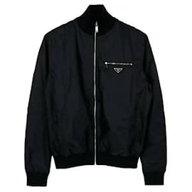 Prada Triangle Logo Reversible Jacket Black