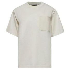 Moncler Baumwoll-T-Shirt mit Tasche Weiß