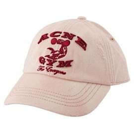 Acne Boné com Logo Rosa