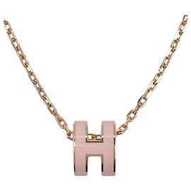 Hermès Collar Mini Pop Hach Oro Rosa Dragée Rosa Rosa