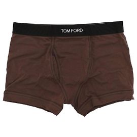 Tom Ford Slip da uomo con logo a bande Chocolate Nero