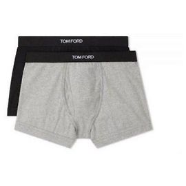 Tom Ford Banded Logo Men's Briefs Black Grey Set Brown