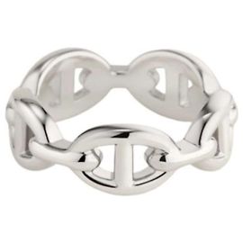 Hermès Piccolo Anello Chandal in Argento Sterling Argento
