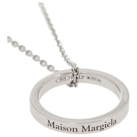 Maison Martin Margiela Logo Ring Necklace Silver cm Silvery