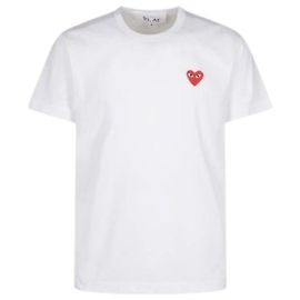 Comme Des Garcons AX Red Patch Short Sleeve T-Shirt White White