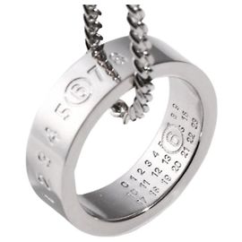 Maison Martin Margiela Margiela Number Logo Ring Necklace Silver Silvery