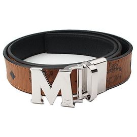 MCM Unisex Reversible Leather Belt Brown