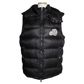 Moncler Gilet imbottito con cappuccio per uomo Nero