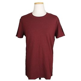 Dolce & Gabbana Bordeaux Satin-T-Shirt Rot