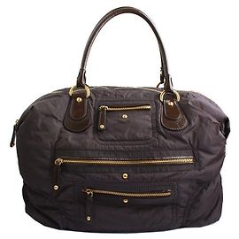 Tod's Grande bolsa tote de tecido cinza caqui Marrom