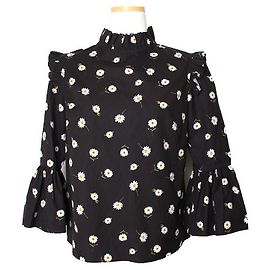 Alice + Olivia Blusa nera con volant Alice e Olivia Nero