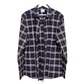 Burberry Camicia a quadri in cotone Nero