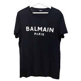 Balmain Logo Short Sleeve Black