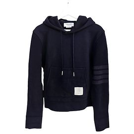 Thom Browne Classic Loopback Hoodie Long Sleeve Black