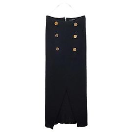 Balmain Strickrock lang Schwarz