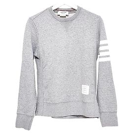 Thom Browne Sweatshirt Loopback Classique Argenté
