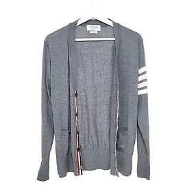 Thom Browne Entspanntes V-Ausschnitt-Cardigan aus Merinowolle Braun
