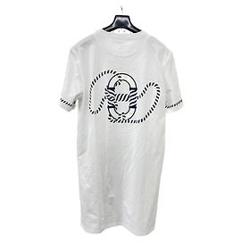 Hermès Robe Imprimée à Manches Courtes Blanc