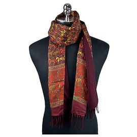 Salvatore Ferragamo FERRAGAMO Horse Flower Muffler Red
