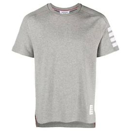 Thom Browne Kurzarm-T-Shirt aus Baumwolle Braun