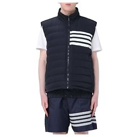 Thom Browne Bar Stripe Padded Vest Blue