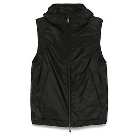 Moncler Chaleco con capucha Moretan Negro