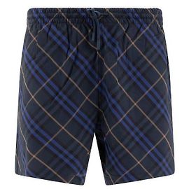 Burberry Karo-Badeshorts Blau