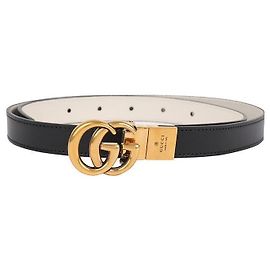 Gucci Reversible Thin Belt White