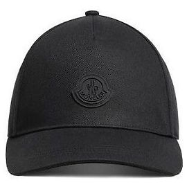 Moncler Boné de beisebol com patch de logo Preto