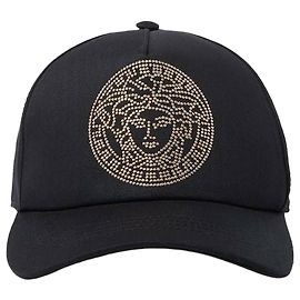 Versace Studded Medusa Baseball Cap Black