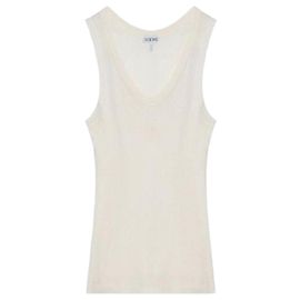 Loewe Anagram Tanktop aus Seide Anagram Weiß