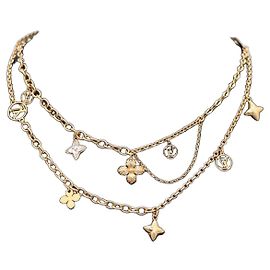 Louis Vuitton Collana in Oro Blooming Strass D'oro