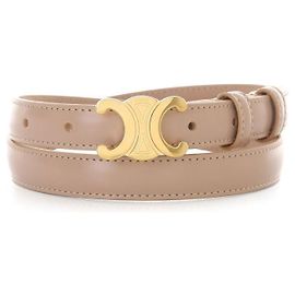Céline Triomphe Leather Belt for Women Orange