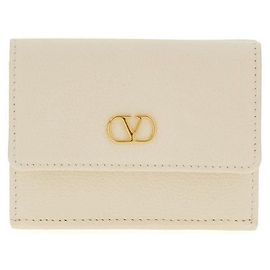 Valentino Trifold Geldbörse mit Logo Weiß