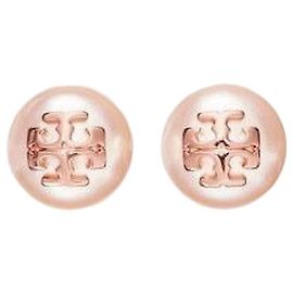 Tory Burch Pendientes de perlas de cristal Rosa