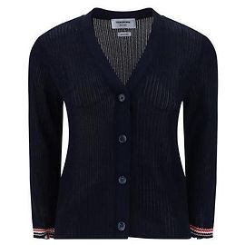 Thom Browne RWB Streifen-Cardigan Blau