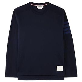 Thom Browne Cotton Bar T-Shirt Blau