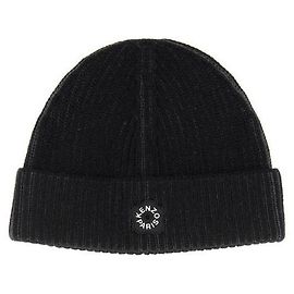 Kenzo Gorro de lã com patch de logo Preto