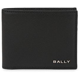 Bally Essential Black Grained Leather Wallet Black
