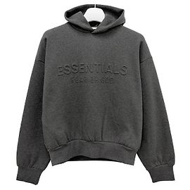 Fear of God Hoodie Classique Brodé Logo Gris Charbon Marron