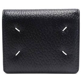 Maison Martin Margiela Signature Stitch Fold Card Case Black