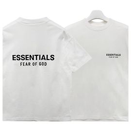 Fear of God Essential Logo T-Shirt mit kurzen Ärmeln Weiß