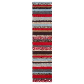 Céline Sciarpa Moulins in Alpaca e Lana Rossa Multicolore Rosso