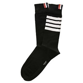 Thom Browne Calcetines con tab diagonal para hombres Negro