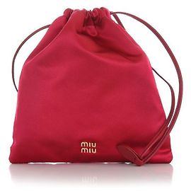 Miu Miu Pochette Logo Duchess Rosa